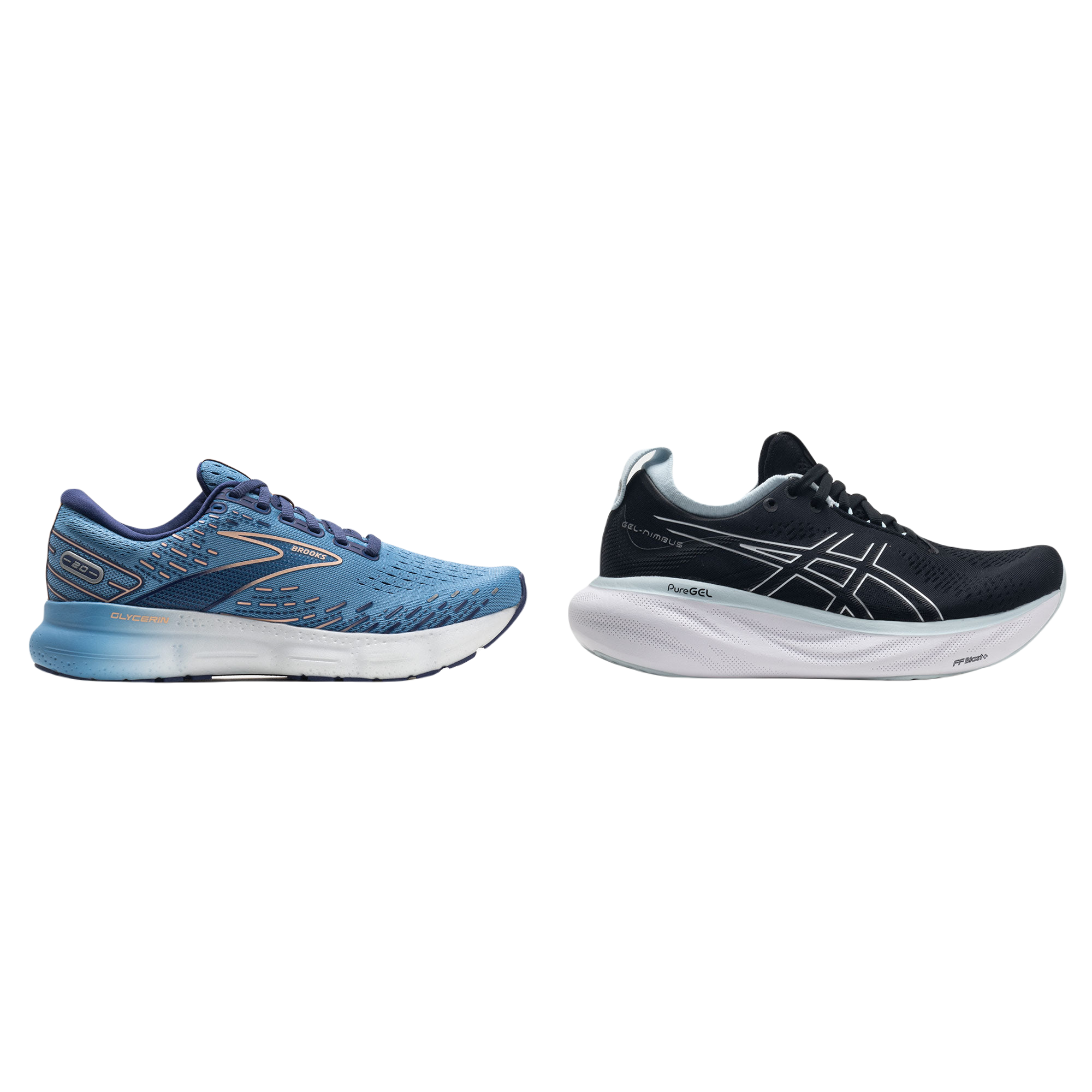 Sneaker Comparison Brooks Glycerin 20 vs. Asics GelNimbus 25
